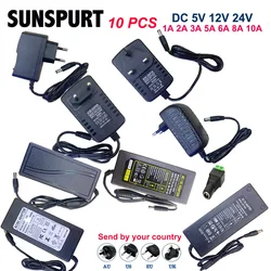 DC 5V 12V 24V Adapter Power Supply AC 100V-240V 1A 2A 3A 5A 6A 8A 10A Charger Converter Adaptor For LED Strips Light CCTV Lamp