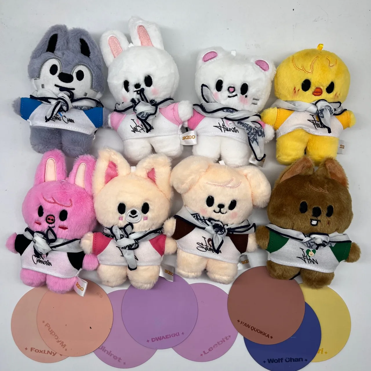 

SKZOO Plush Dress-Up Magnetic Standing Doll: Soft to the touch, perfect as a desk ornament for fans or as a gift for friends