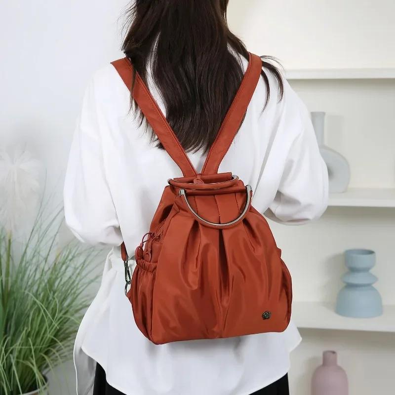 

Oxford Creative New Solid Color Backpacks 2025 Casual Large Capacity High Quality Personality Commute Women's Crossbody Bags