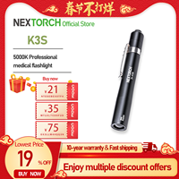 NEXTORCH K3S medical flashlight, White yellow light sources, Ear, Nose, Throat, Oral Pupil Examination Flashlight, portability