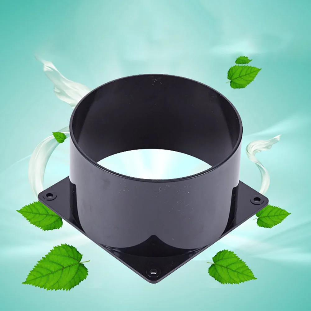 75/100/120MM Wall Flange Connector For Ventilation Pipe Air Ducting Connection ABS Black Wall Connectors