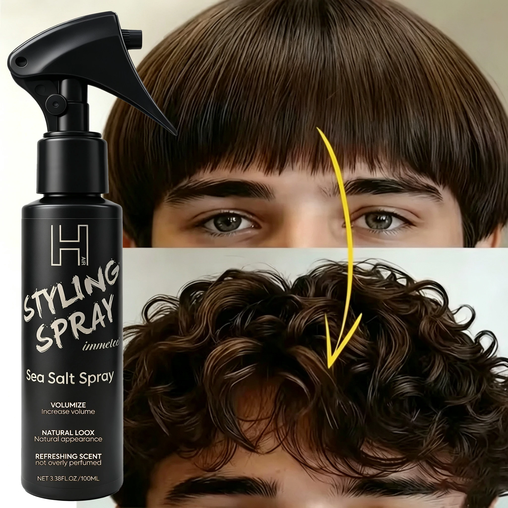 Sea Salt Hair Styling Spray Lazy Curl Defining Improving Thicken Strong Hold Non Greasy Fluffy Natural Wave Hair Nourishing Oil