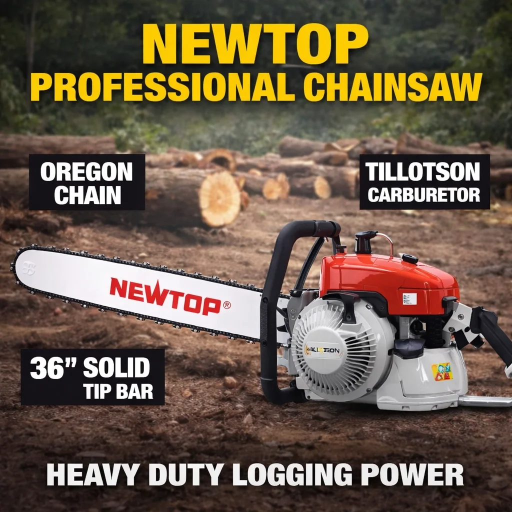 Best MS070 German Chainsaw Gas Powered Commercial Grade 105cc Saw Machine Heavy Duty for Big Tree Cutting