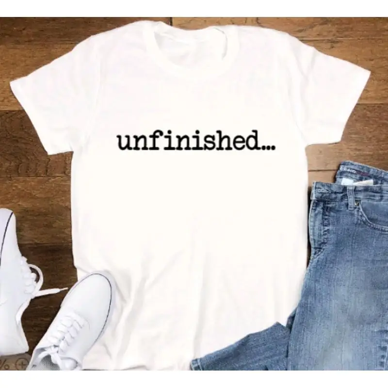

Unfinished White T Shirt
