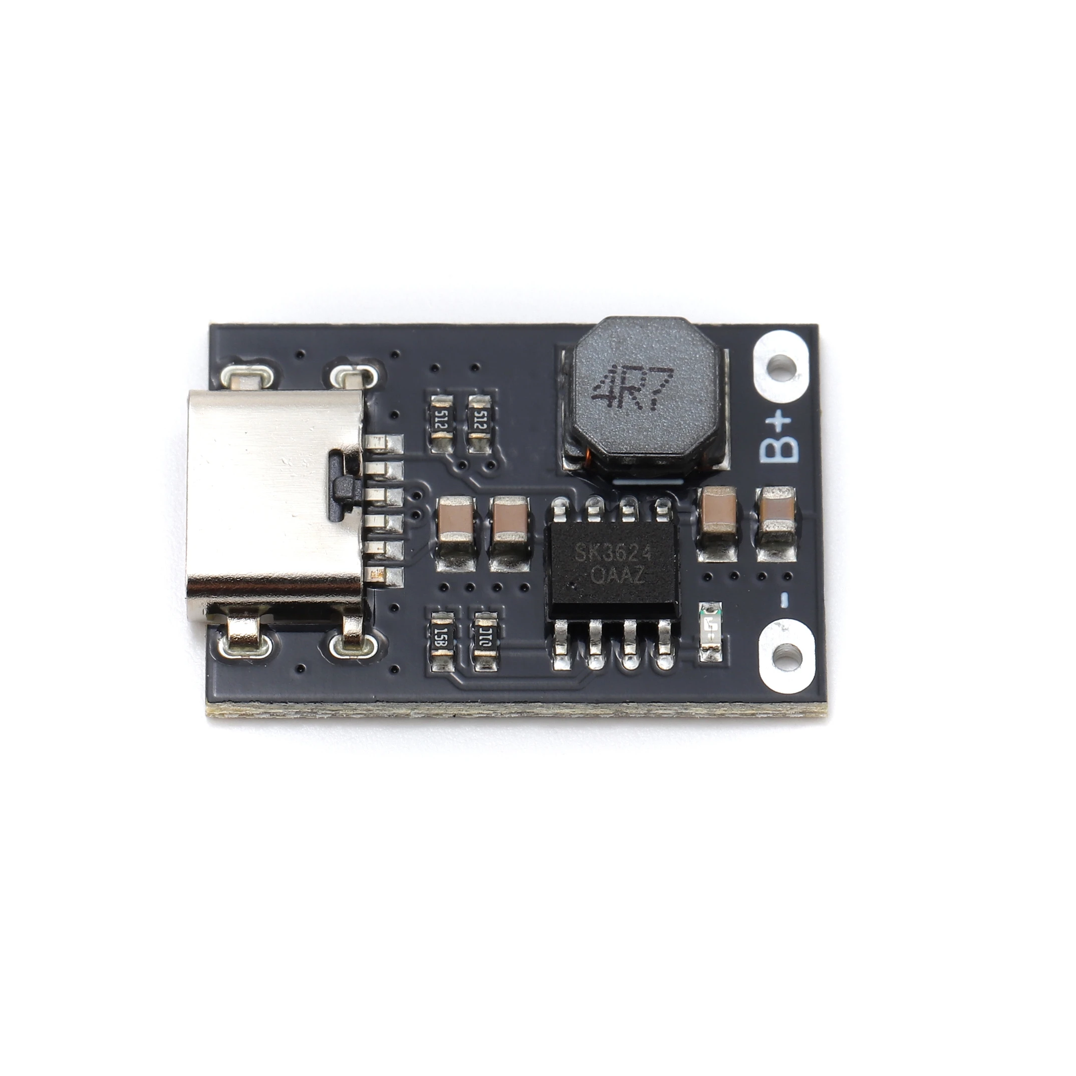 Single string 3.6V3.2V lithium iron phosphate battery charging module 2.4A high current charging board Type-C port