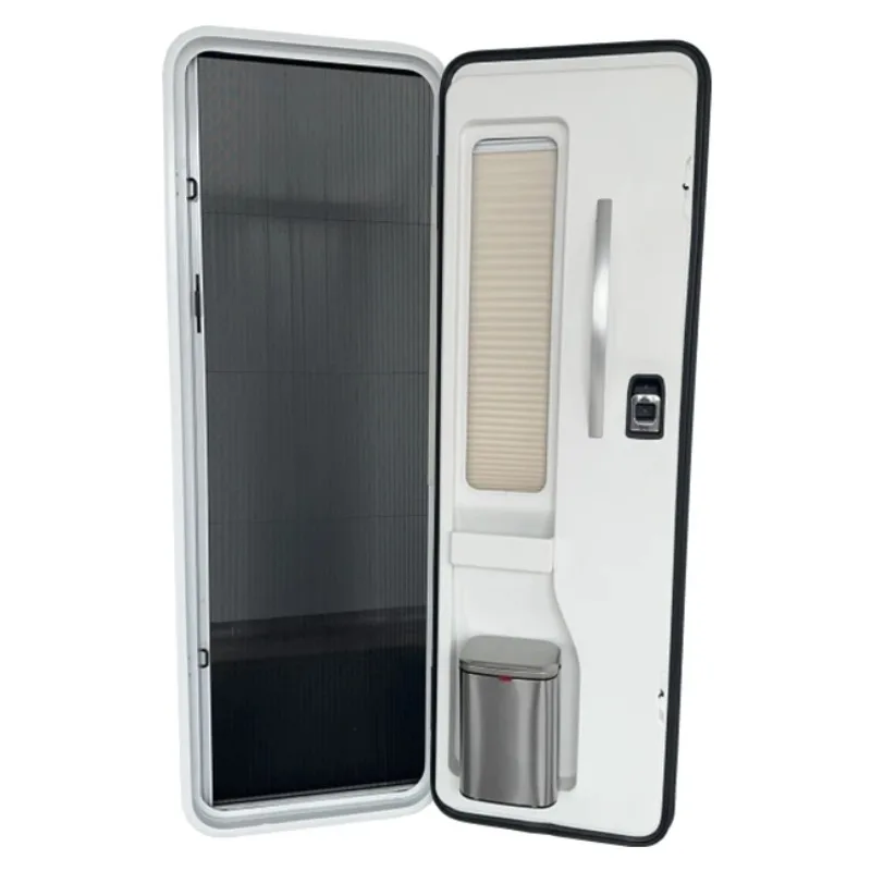 2025 Aluminum Alloy Frame Double-point Lock Rv Motorhome Caravans Door With FLY Screen Door & KEY