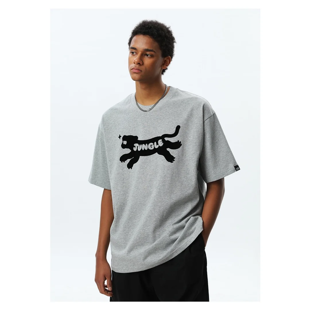 النمر طباعة الجرافيك تي شيرت الصيف موضة الترفيه الراقية تنوعا تنفس القطن الخالص الرجال والنساء Y2K تي شيرت