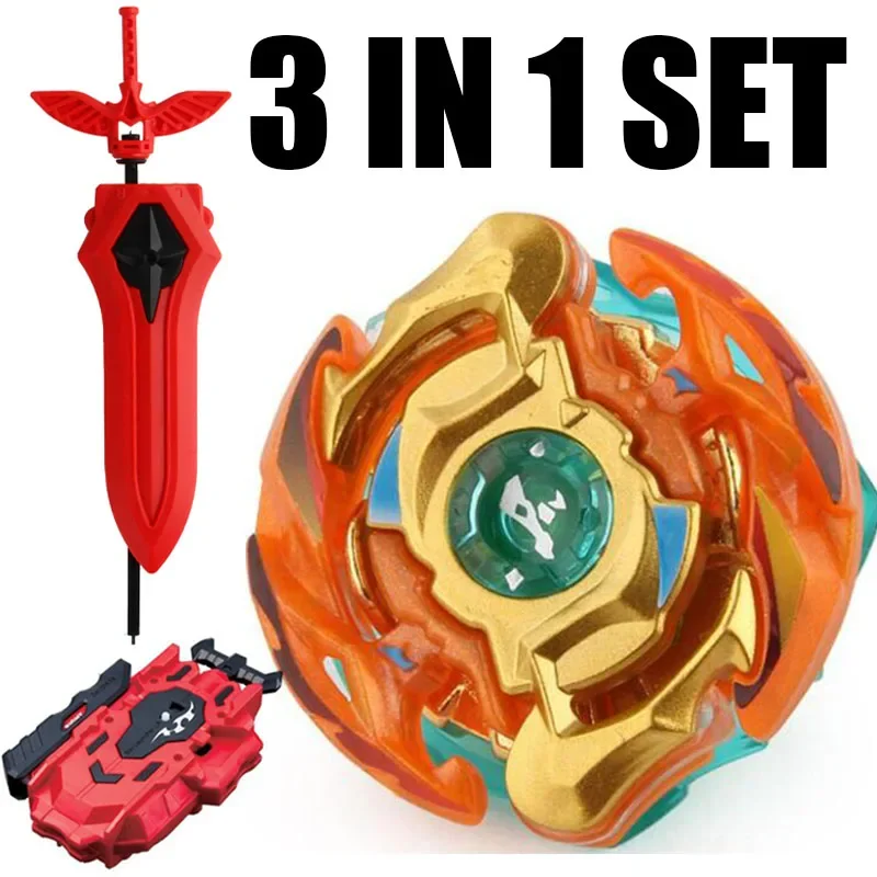 B-X TOUPIE BURST BEYBLADE Spinning Top Edition Blaze Ragnaruk / Roktavor STARTER B-75 Gold Vesion Toys W/ NEW Sword LR Launcher