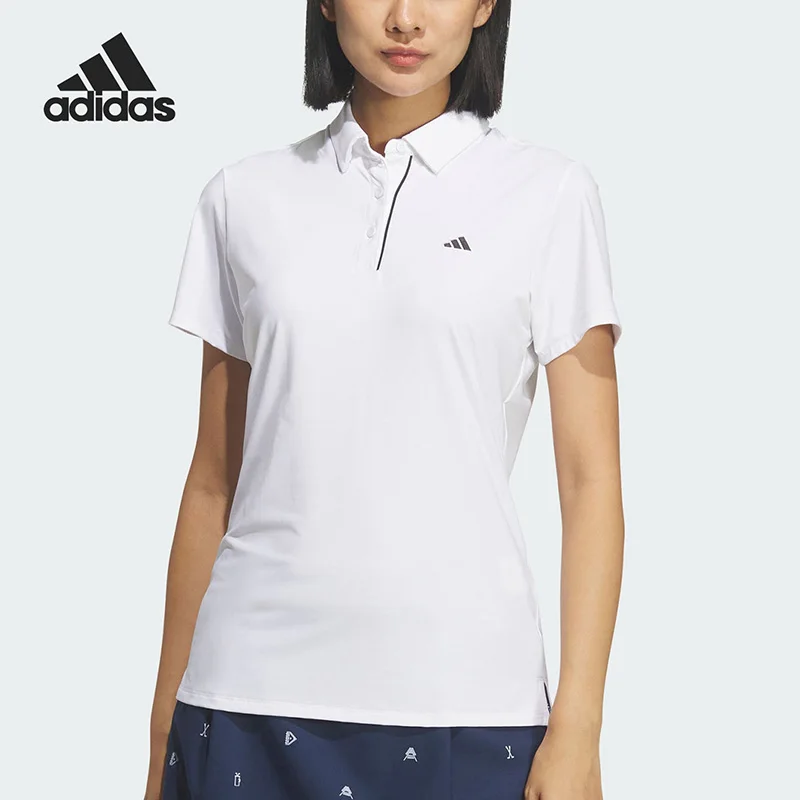 

2026 New Adidas Womens Polo Shirt KA4297 White Short Sleeve Casual Top