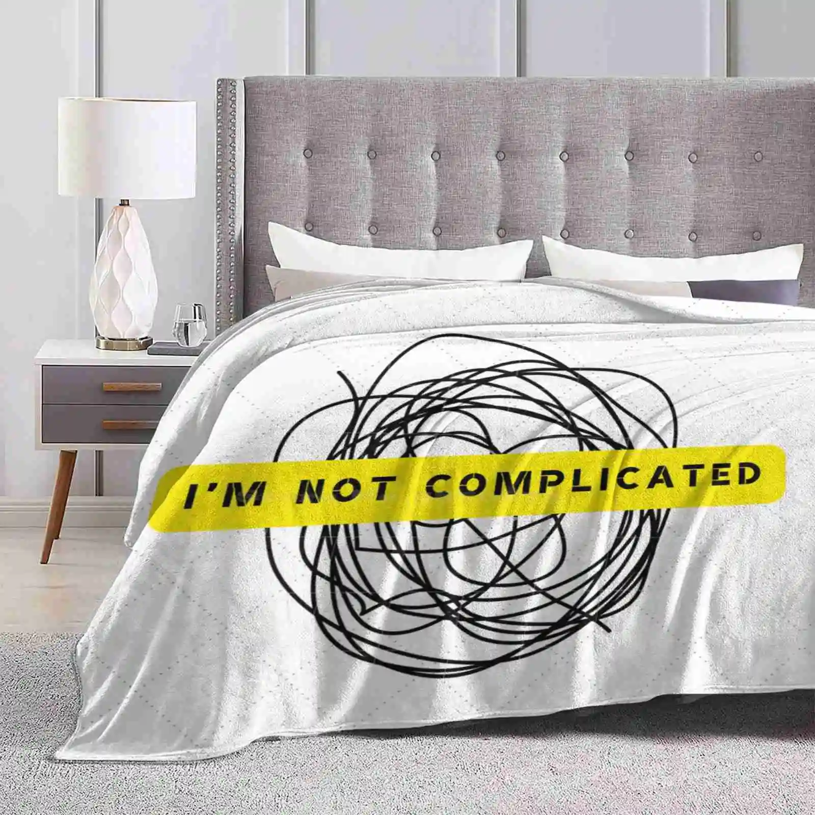 I'M Not Complicated Blanket Soft Warm Travel Portable Blanket Complicated Funny Keep It Simple Simplify Simple Life Stressed