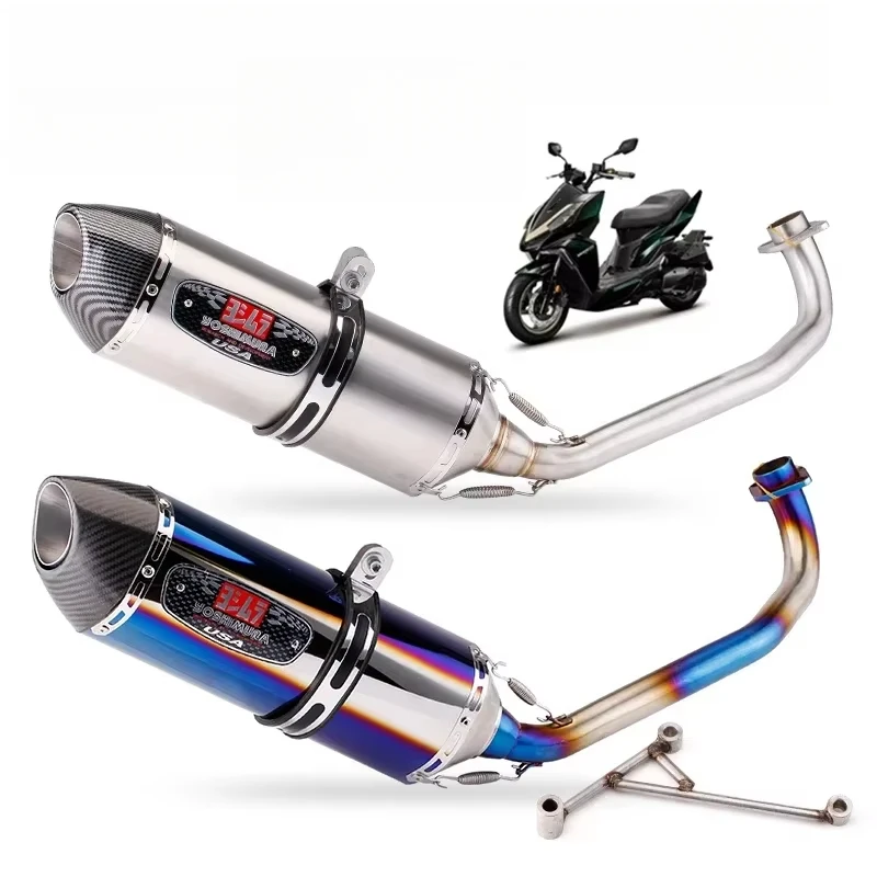 

Slip On Full Exhaust System For SYM DRG BT DRG158 Motorcycle Exhaust Modified Escape Moto Muffler Front Middle Link Pipe Jiu