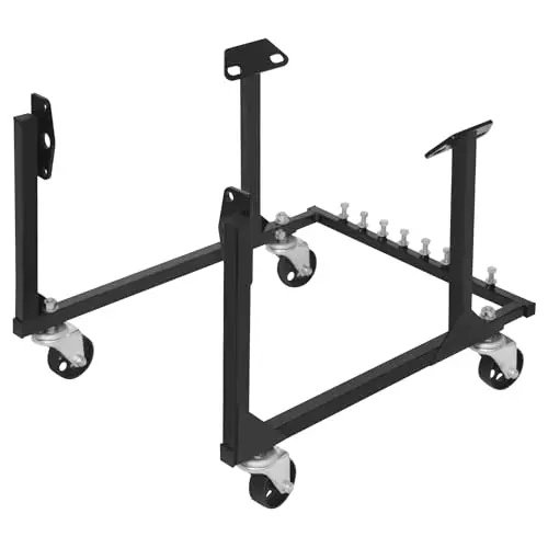 Steel Rolling Engine Stand With Casters For Chevy Small And Big Block Engines, 750 Lb Capacity, Not For LS
