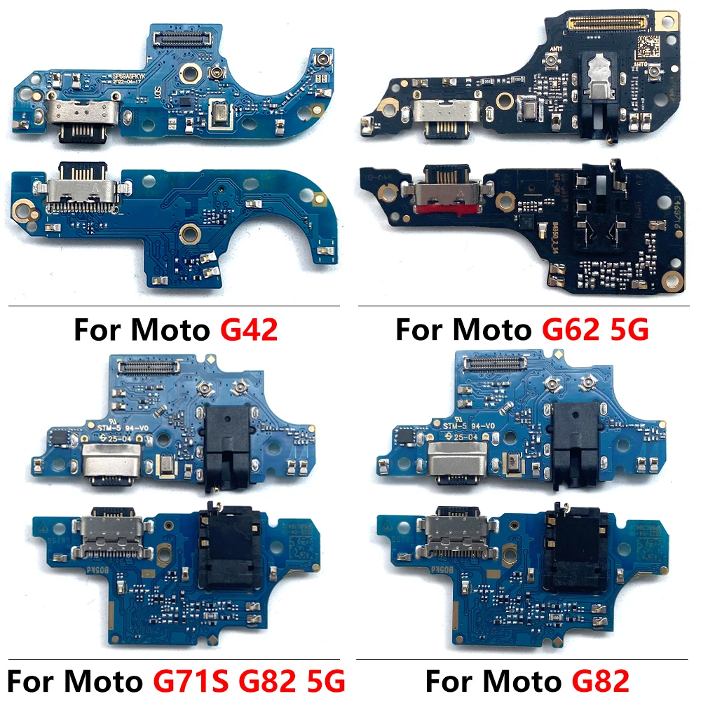 10 Pcs Bottom Dock USB Date Quick Charger Board Charging Flex Cable For Moto G42 G62 G71S G82 5G