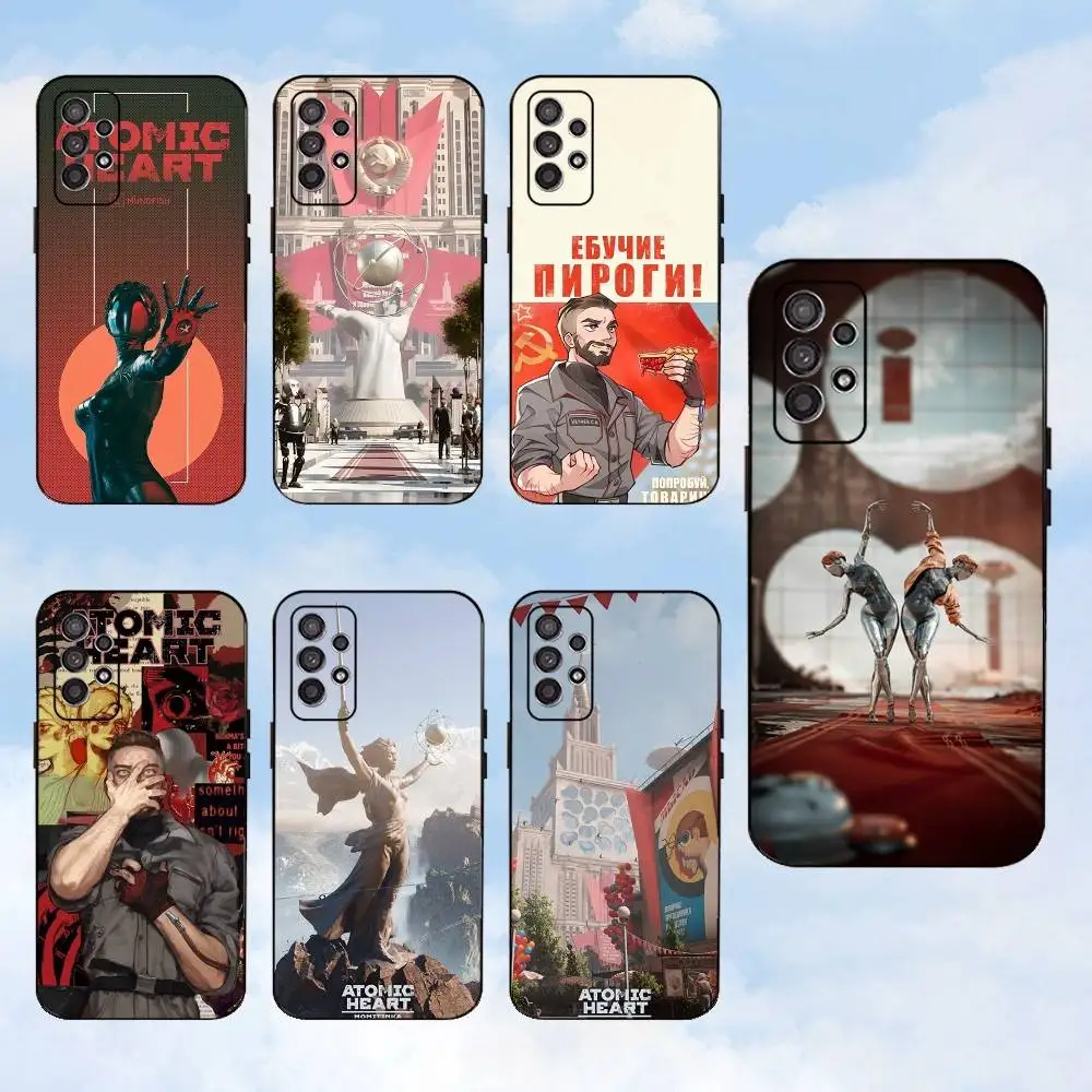 

A-Atomic H-Heart Game Phone Case For Samsung S25,S24,S23,S22,S21,S20,S10,Ultra,Plus,Lite,FE,Soft Silicone Black Cover