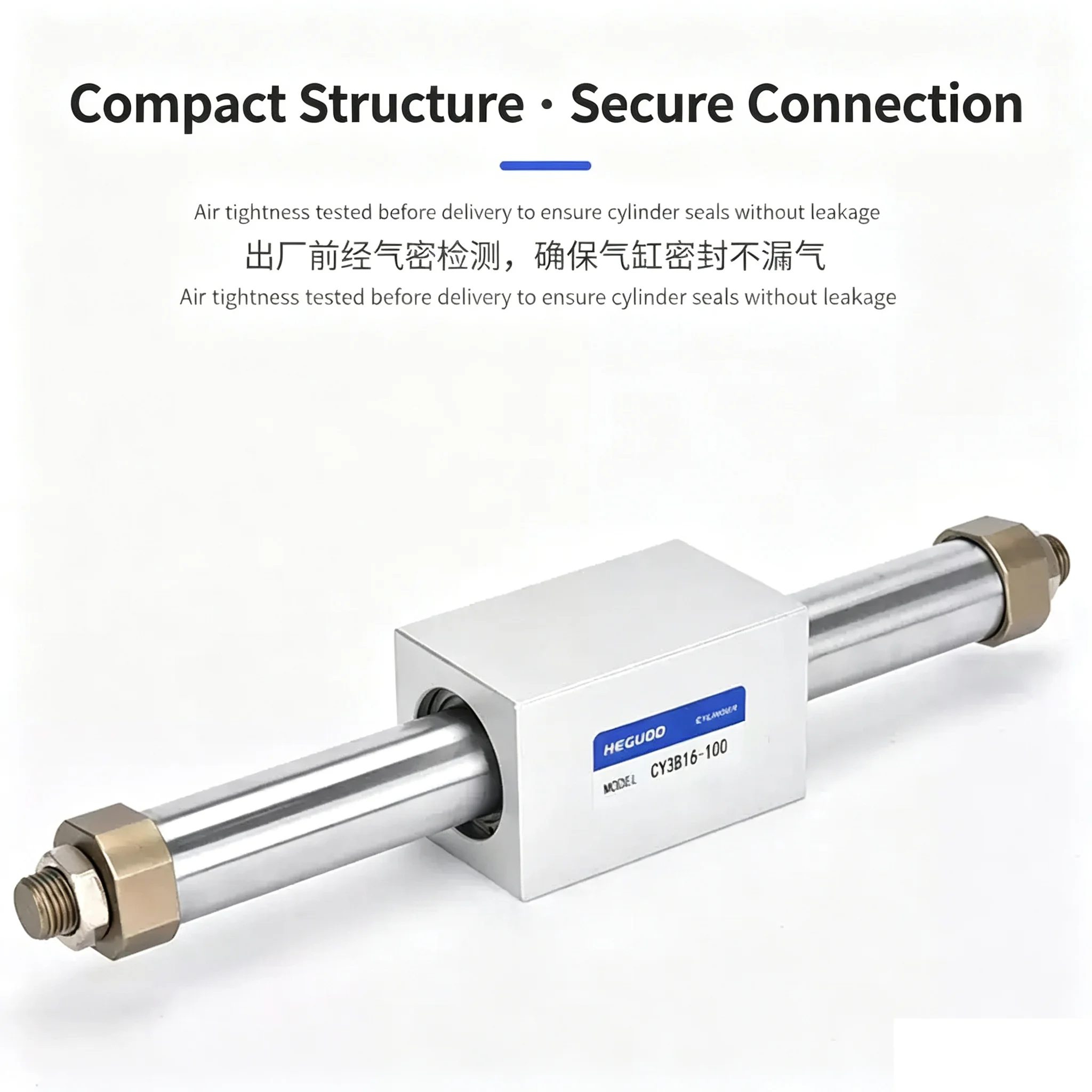 Magnetically‑coupled slide table rodless cylinder RMS10 16 20 25 32 40, long stroke 50‑4000, with built‑in buffer