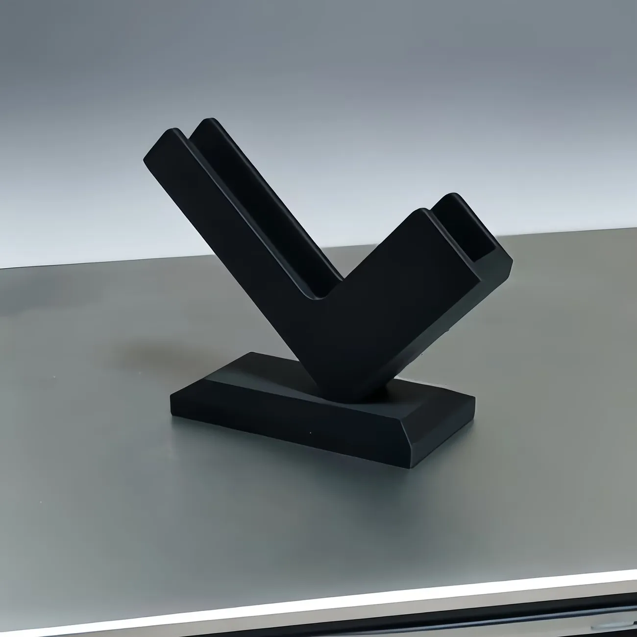 1pcs Industrial Style Business Card Rack – Desktop Display Stand, Office/Workbench Organizer