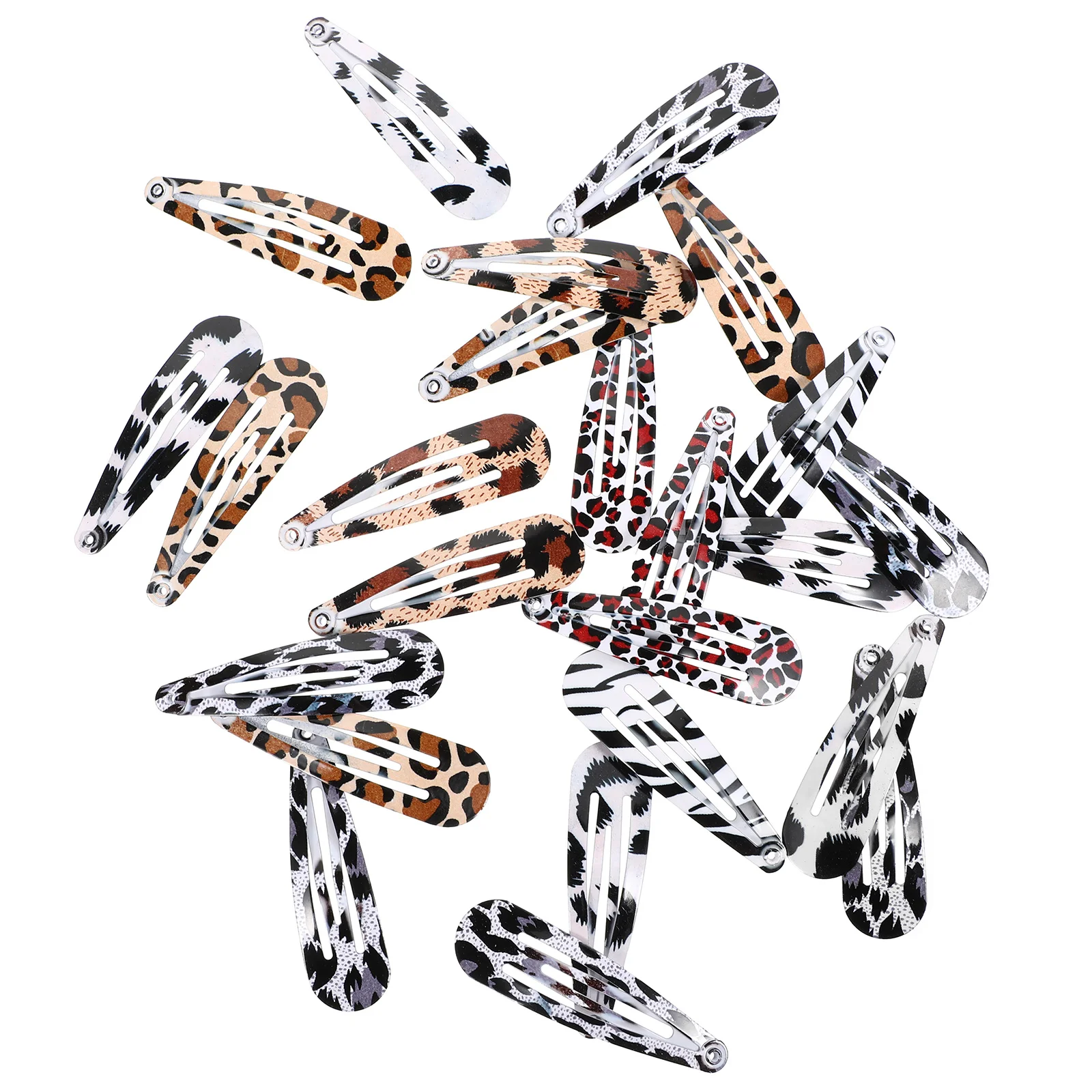 

24 шт., набор заколок для волос с леопардовым принтом, женские модные заколки, боковые зажимы, безопасная фиксация для всех типов волос, ежедневная укладка