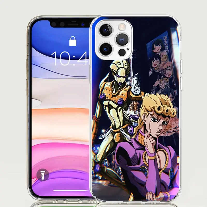 JoJo Bizarre Adventure Golden Wind Phone Case For iPhone 16 15 Plus 11 14 Pro Max 13 12 Mini XS X 7 8 + SE Pattern Customized Co