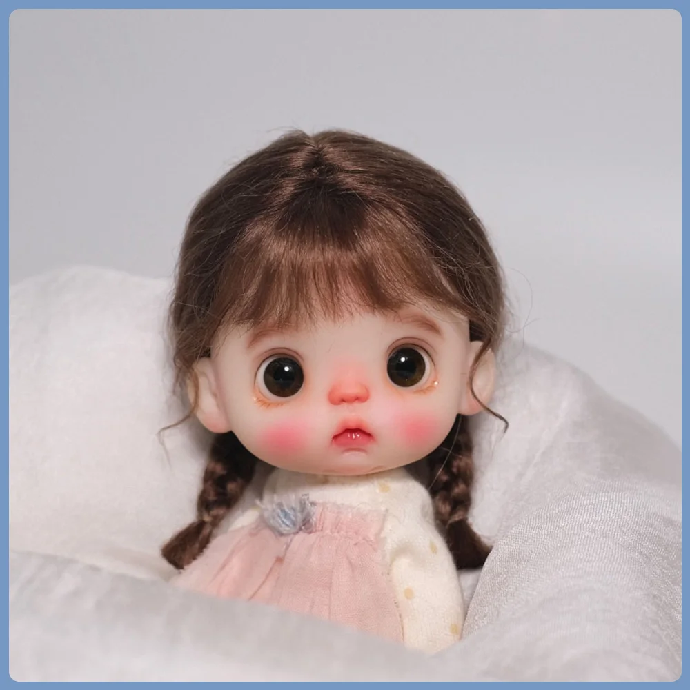 Búp Bê Tóc Giả Nổ Đuôi Ngựa Xoăn Mềm Mại Mohair Tóc Giả Thích Hợp Cho Ob11 1/12bjd, 1/8BJD Cho Búp Bê Phụ Kiện Búp Bê