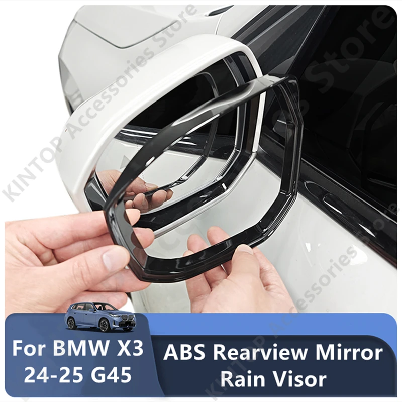 

For BMW X3 24-25 G45 ABS Rearview Mirror Rain Visor,Auto Exterior Parts Modification Protection Accessories Refit
