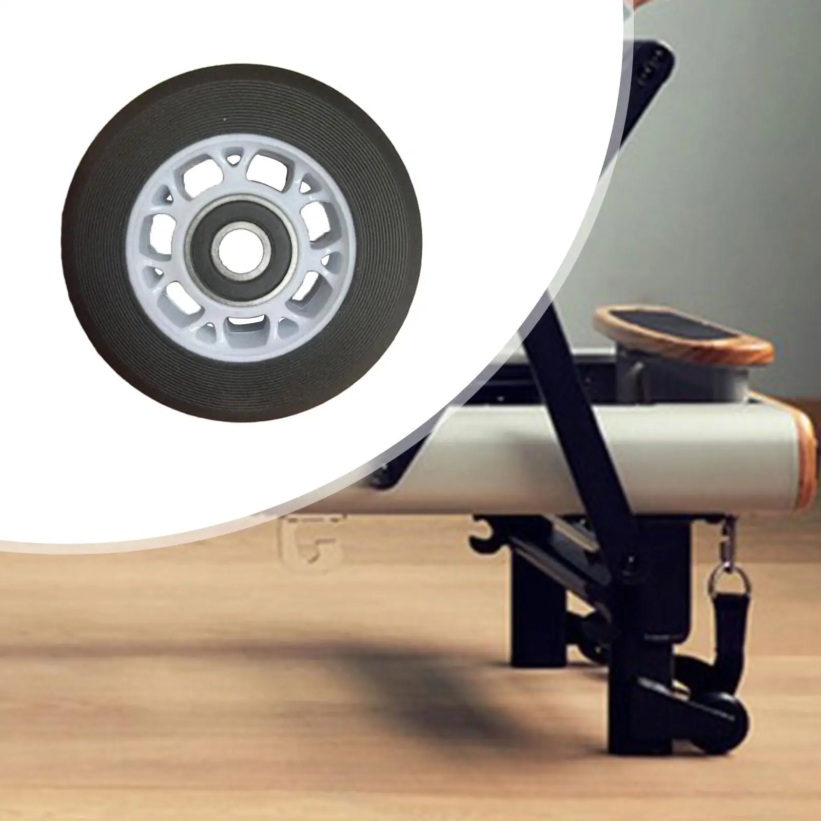 

Pilates Reformer Wheel Replacement Black 70 mm Diameter Pilates Reformer Replace Parts for Workout Machine Accessory Home Gym