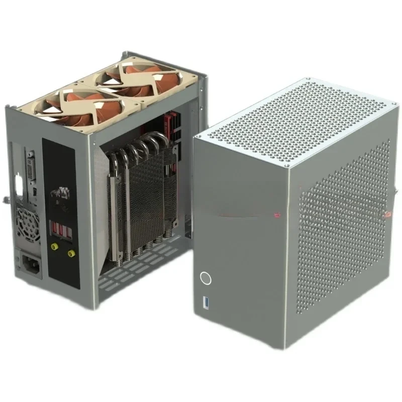 ZS-A4DC/ITX V3 4.3L Chassis Versiin Medium Height Knife Card Volume All Aluminum 1U