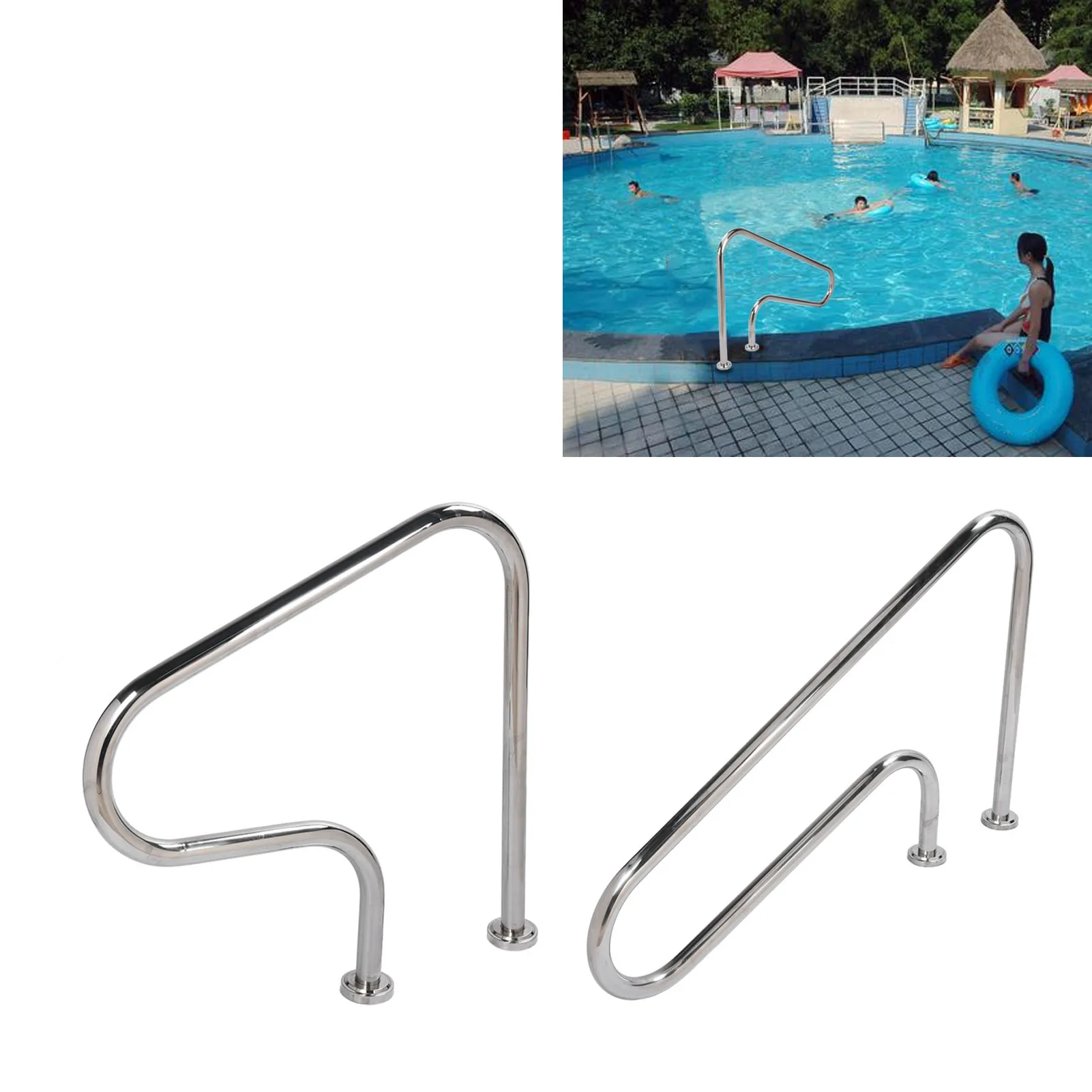 

Поручень для бассейна, перила для лестницы из нержавеющей стали, утолщенные дугообразные подводные перила, аксессуары для бассейна