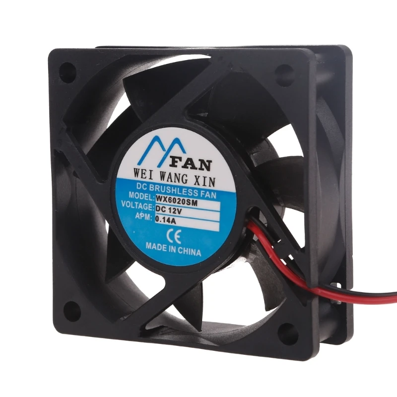 60 มม.Mini Cooling พัดลมแบริ่ง 6020 12V สำหรับ 60X60X20mm Brushless Miner Cooler พัดลมฮีทซิงค์