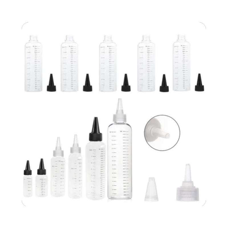 

100Pcs 30ml-500ml Plastic Graduated PET E Juice Liquid Dropper Bottle Twist Top Cap Bottles Tattoo Pigment Ink