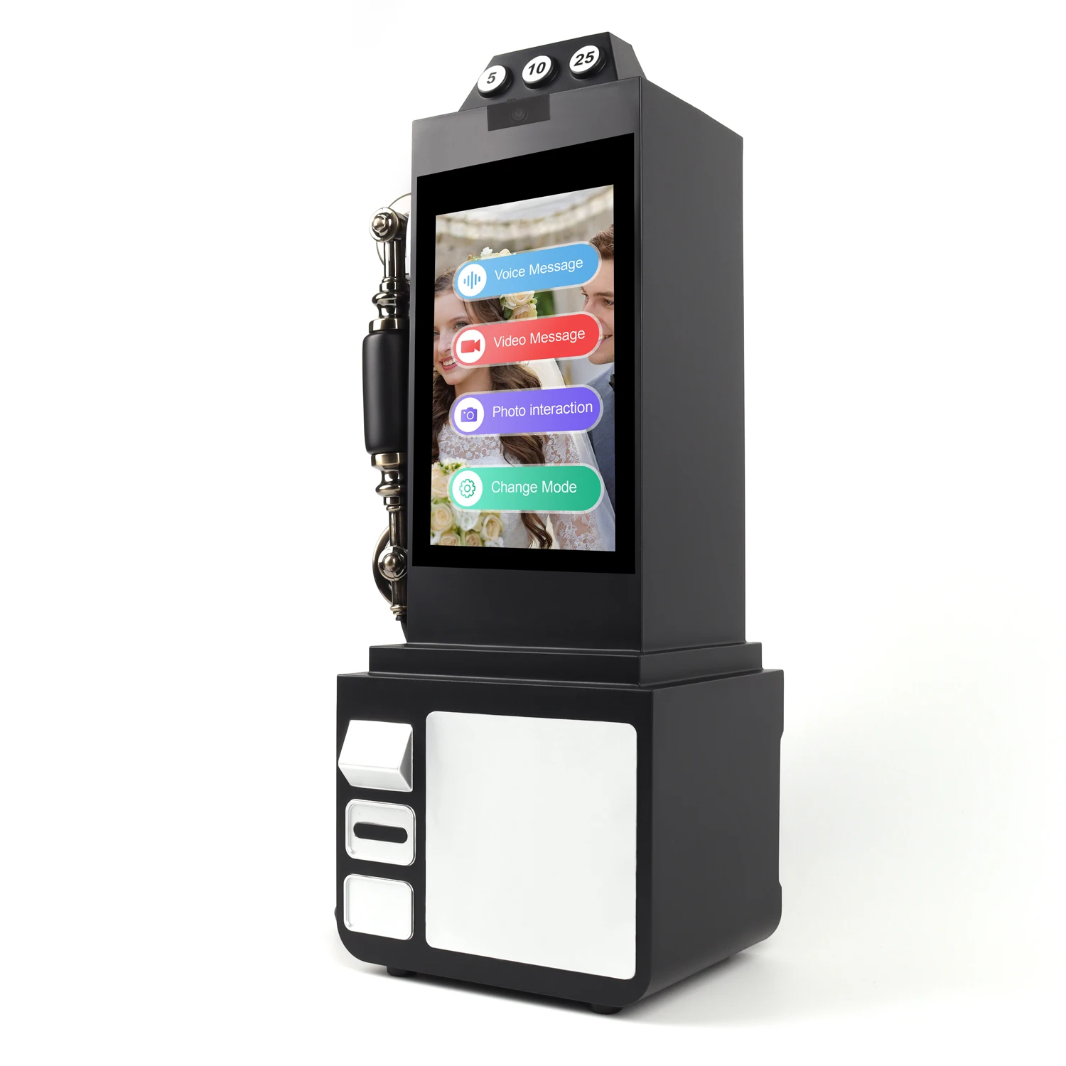 Wood Color 8'' Screen Touchable 64GB Wedding Audio Video Guestbook Phone Wedding Party PhotoBooth Video Guest Book Wedding Phone
