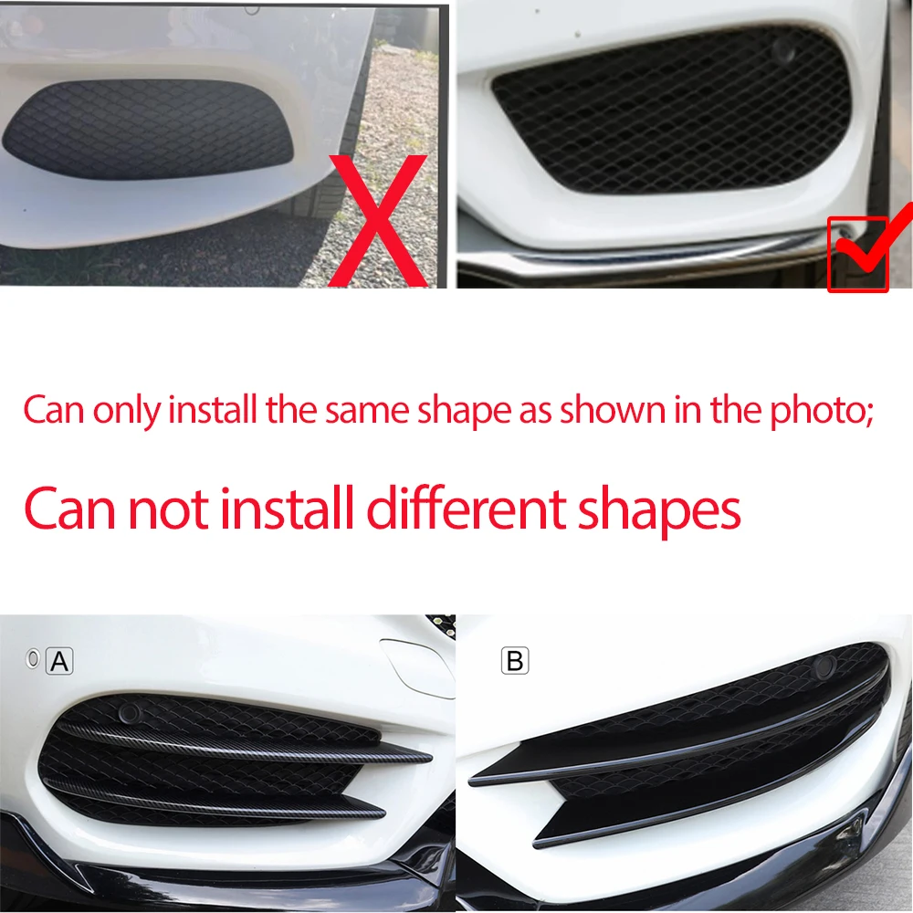 Carbon Fiber Fog Lamp Cover For Mercedes Benz C Class W205 C180 C200 C250 C260 C300 2015-2018 Front Bumper Spoiler Accessories