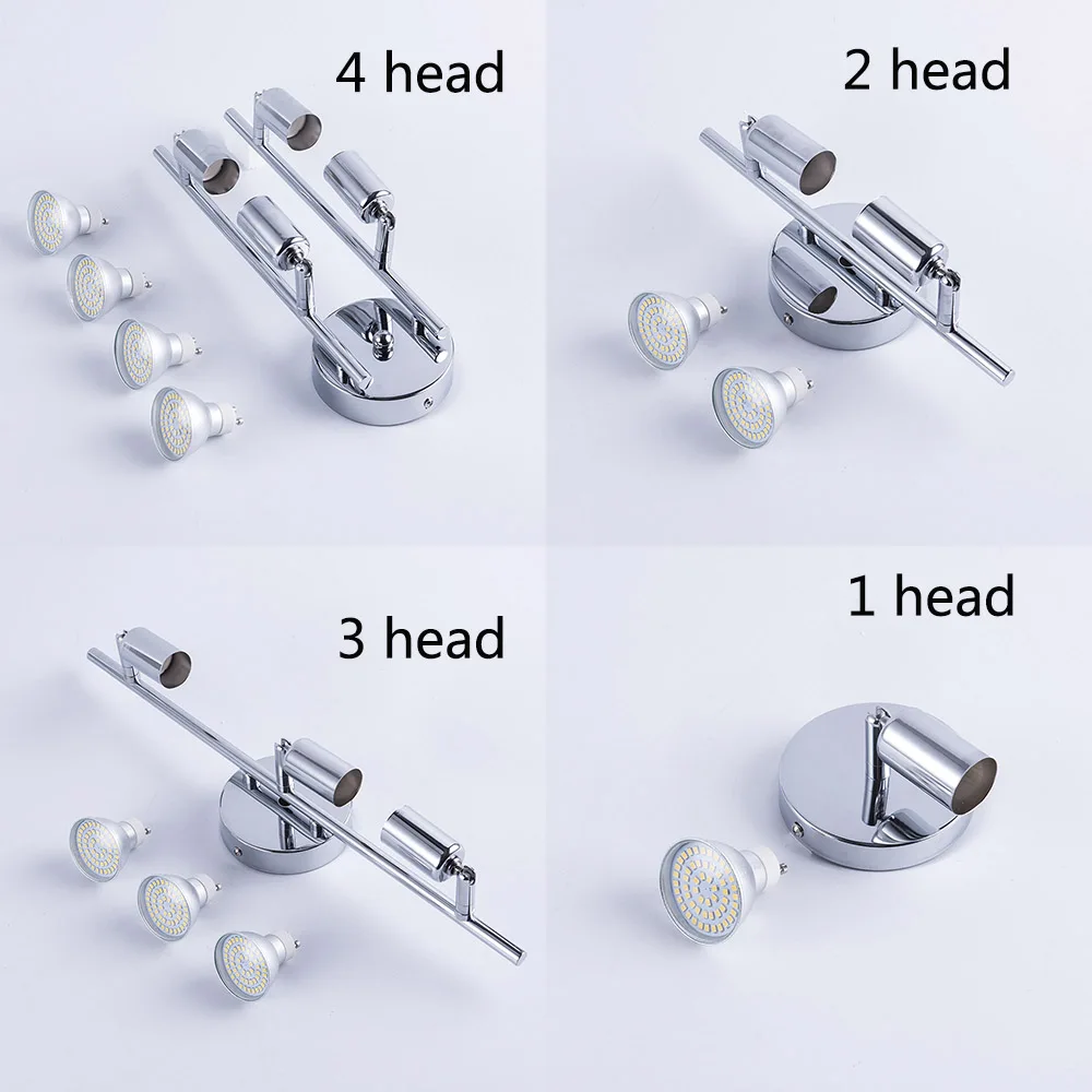 Rotatable Kitchen Ceiling Light Angle Adjustable GU10 LED Bulbs bar lamp Showcase Wall Sconces Living Room Cabinet Spot Lighting