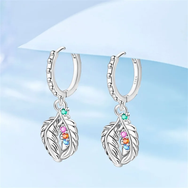 

Original 925 Sterling Silver Lotus Earrings Sparkling CZ Zircon Exquisite Earrings For Women Lovely Birthday Jewelry Gifts
