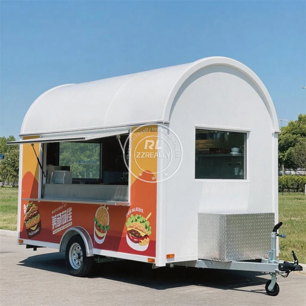 

Customized Logo Low Price Coffee Concession Food Cart Mobile Street Food Truck Trailer Approved USA Standard