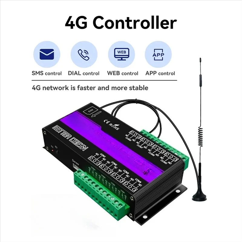 8 Channel Relay ON/OFF Switch For Gate Opener Motor Control SM8-WLTE APP Remote Controller