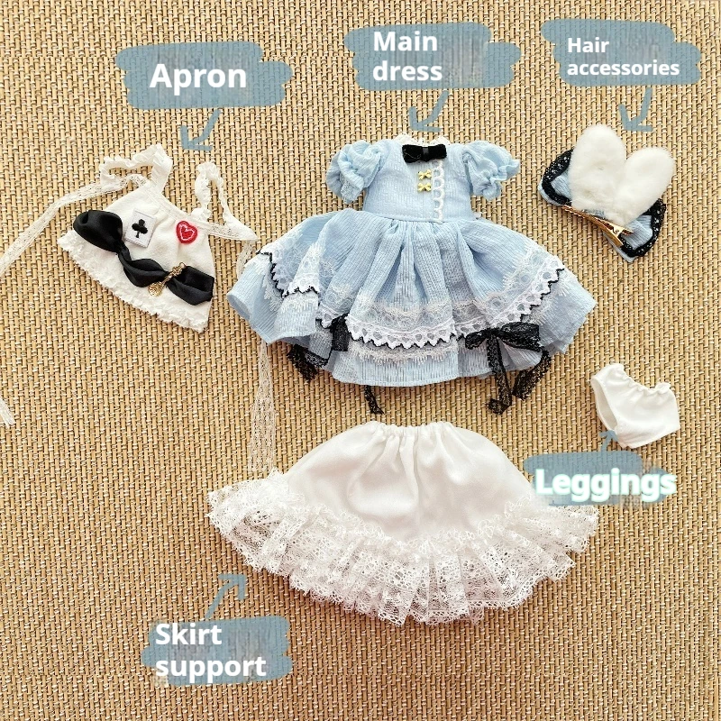 1/6 BJD 인형 의상, 앨리스 시리즈 블루 페더 콘서트, 새로운 중국풍 귀여운 정교한 액션 인형 드레스