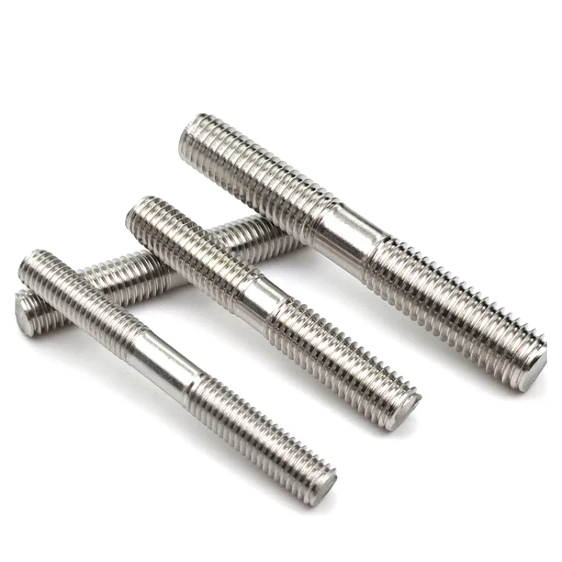 304 Stainless Steel M3 M4 M5 M6 M8 M10 M12 M16 Double End Thread Rod Double End Bolts Stud Bolt Tooth Stick Dual Head Thread Bar