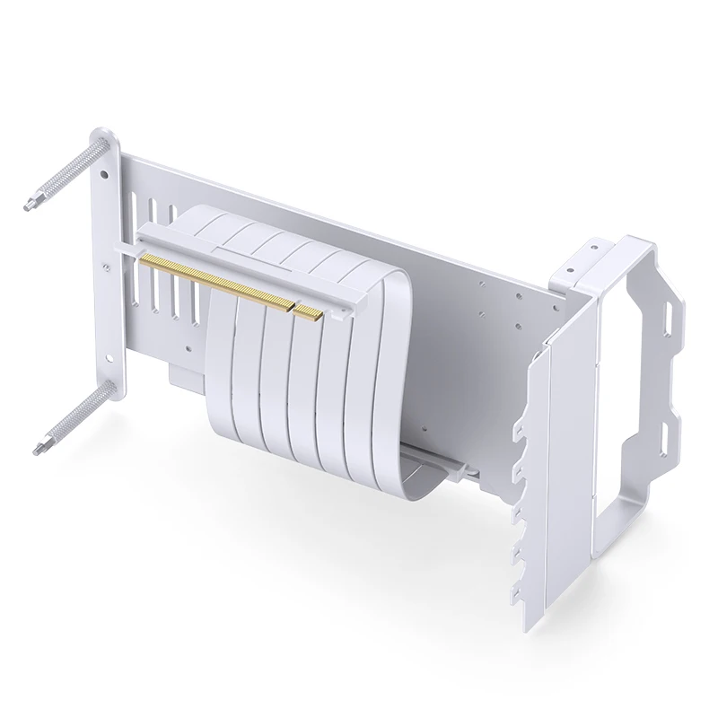 Jonsbo A50 PCIe 5.0 Vertical Graphics Card Holder Aluminum GPU Mount with Riser Cable length 175mm High-speed Gray For PC Case