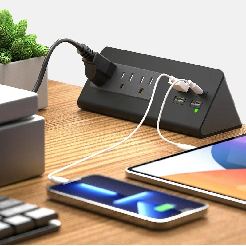 الولايات المتحدة قابس طاقة المشبك الجدول المقبس PD شحن سريع 20 واط مع 3 * USB 1 * منافذ سطح المكتب من النوع C للمكتب