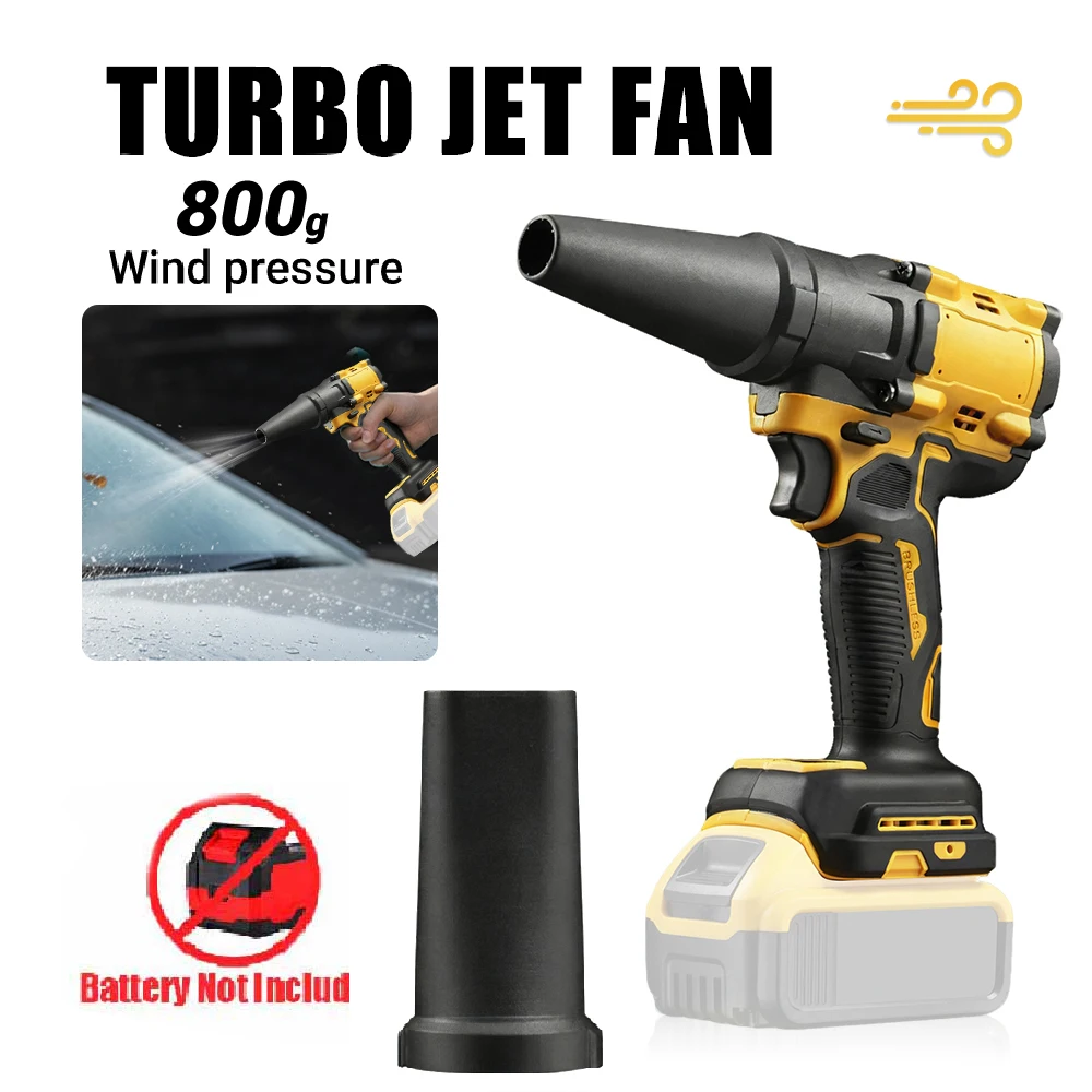 

Ручной турбоструйный вентилятор для Dewalt, аккумулятор 20 В, мощный воздуходувка 800 г, воздуходувка для листьев, инструменты для выдувания пыли для Makita