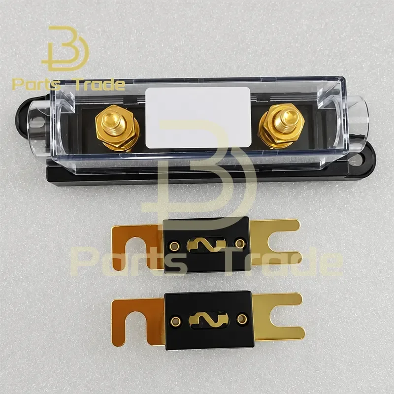 1Pc ANL Fuse Holder Block 2Pcs 100A Ceramic Bolt on Fuse for Golf Cart Stud Forklift Controller Charger Pallet