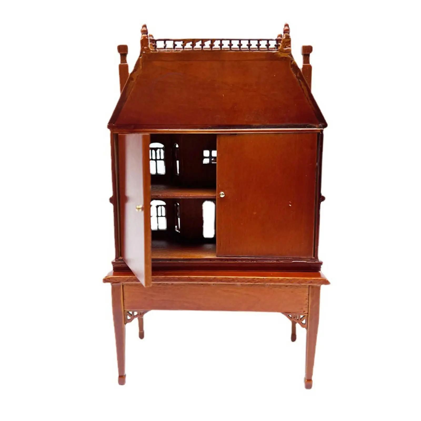 

1/12 Dollhouse Toy,Table Display Cabinet,Holiday Gifts,Wood,Modern Doll House for Girls,Furnitures Accessories,for Age 3+ Years