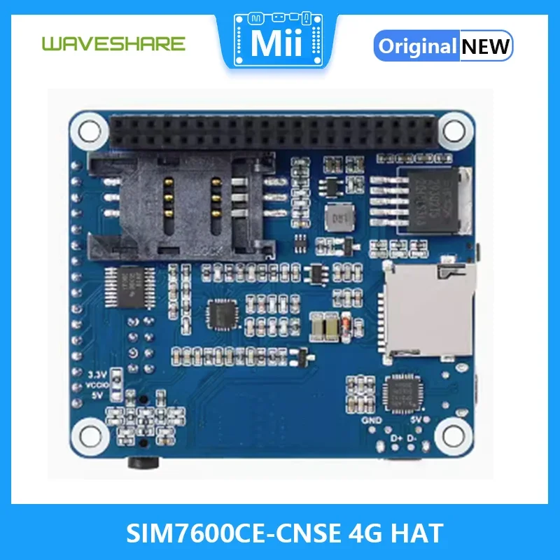 Módulo de rede MiiBestODRaspberry Pi 4 SIM7600CE-CNSE 4G HAT suporta comunicação 4G / 3G / 2G, posicionamento LBS