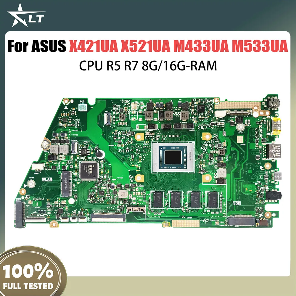 

X421UA Laptop Motherboard For Asus Vivo Book X421UA X521UA M433UA M533UA X421UAY Notebook Mainboard with CPU R5 8G RAM