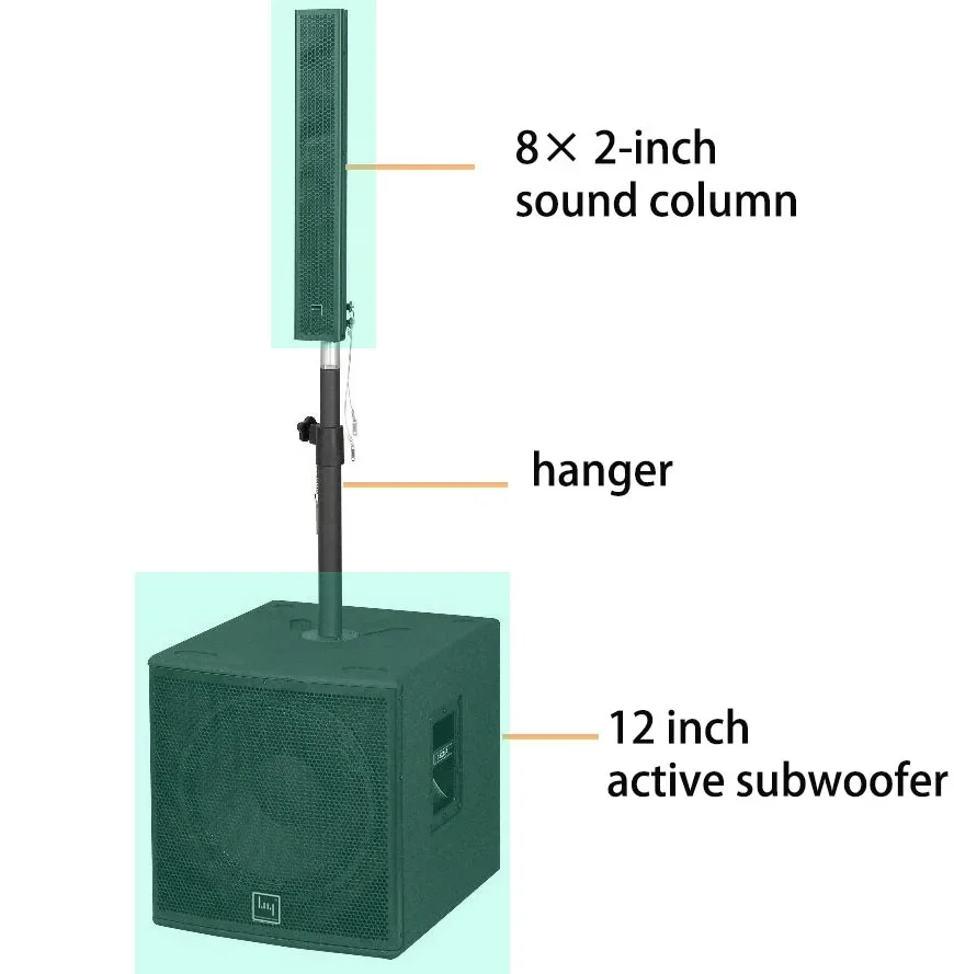 Pro PA System audio Speaker sound system professional active Column Floor Speaker