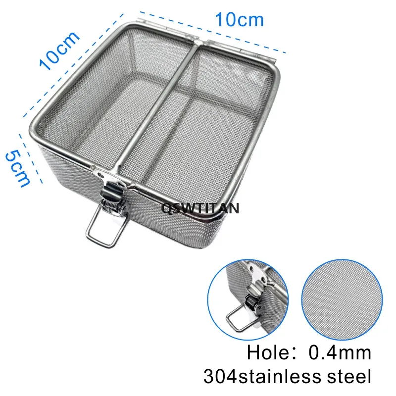 Sterilization basket with lid 304 Stainless Steel Sterilization Disinfection Net Basket Surgical Instrument Autoclave