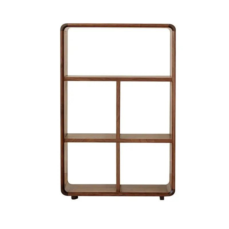

North American Black Walnut Solid Wood Bookcase Locker Shelf Sofa Side Cabinet