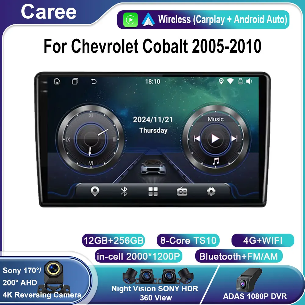 

Android 15 Car Radio For Chevrolet Cobalt 2005-2010 For Equinox 2005-2006 HHR 2006-2011 For Malibu 2004 - 2012 Multimedia Player