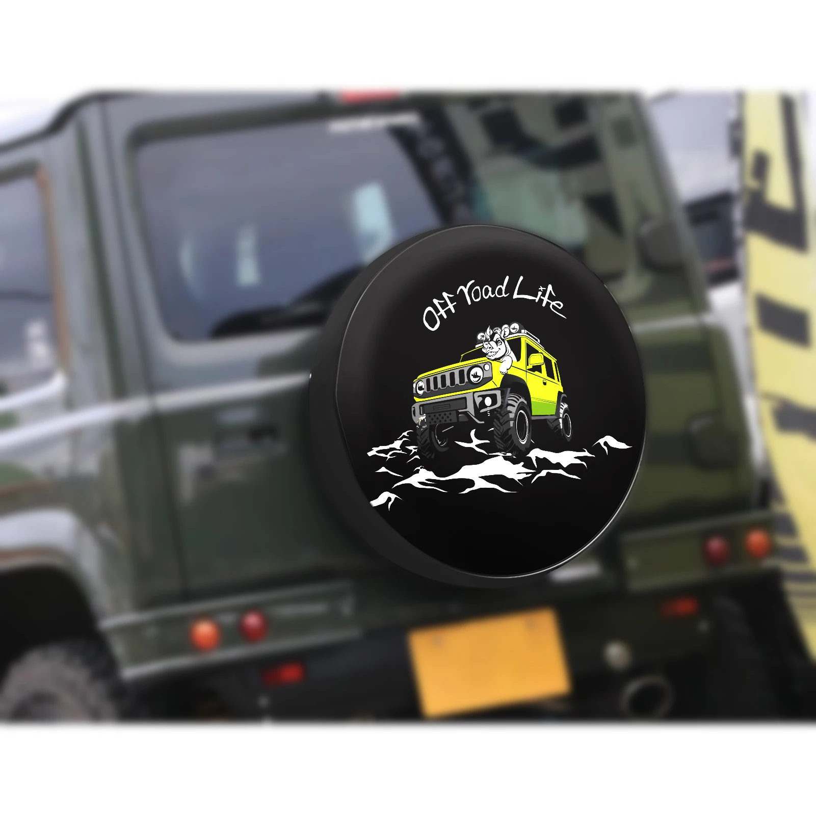 Capa de roda para pneu sobressalente de 15/16 '', para suzuki jimny jb64 jb74 jb64w jb74w sob Φ 27.95 "/71cm