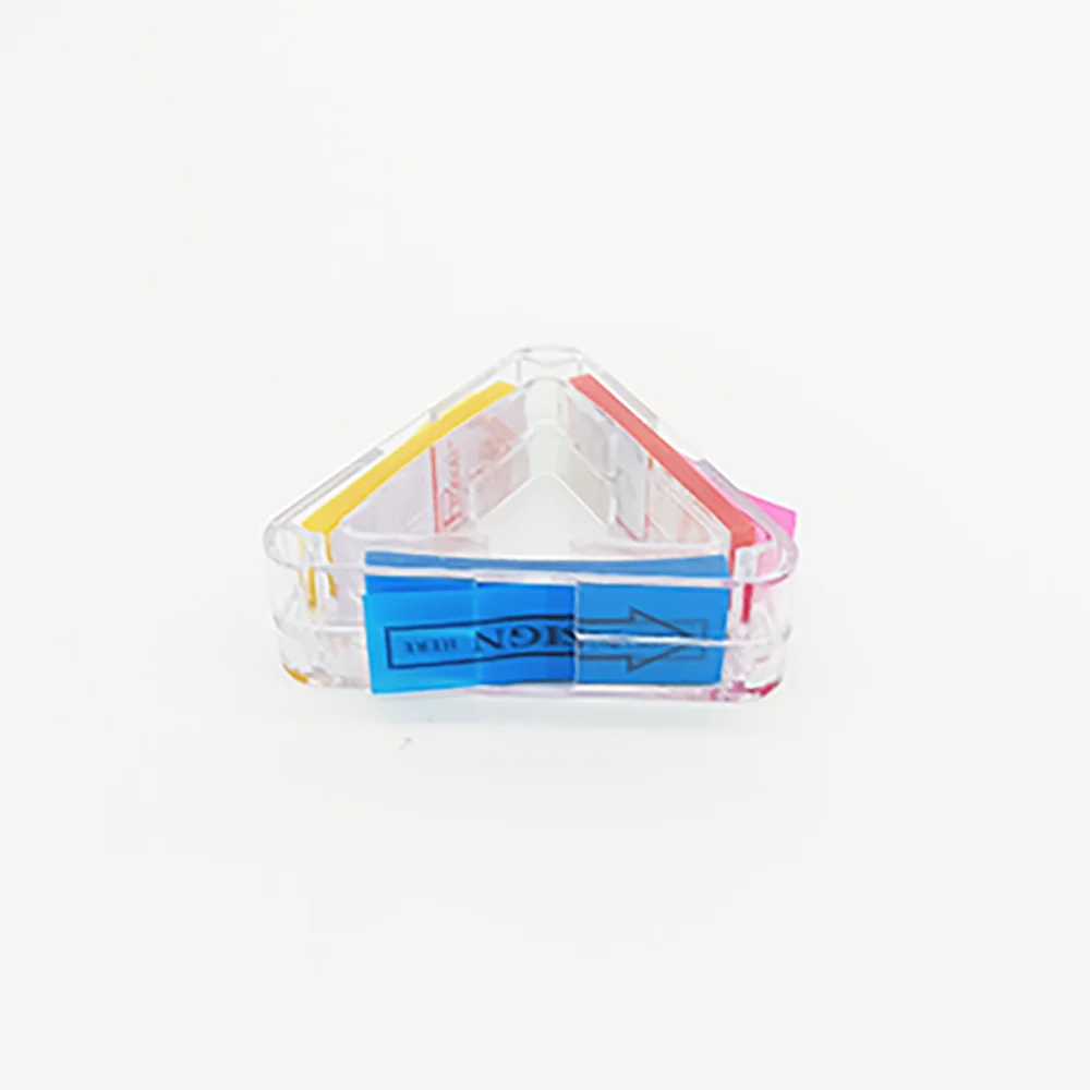 Schede indice Kit annotazioni per libri Indicatore di pellicola Stampa adesiva Freccia Dispenser triangolare per finestra per ufficio scuola